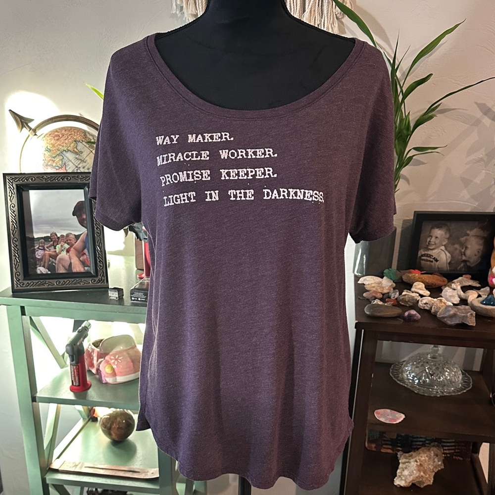 Next Level Apparel Heather Purple Inspirational Tee